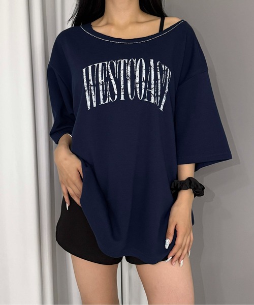 sedacle(セダクル)の「アソート裏毛カッティングTEE(Tシャツ/カットソー・レディース・ブラック/チャコールグレー/グレー/ネイビー・SMALL/LARGE/MEDIUM)」の4枚目の写真