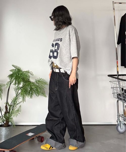 sedacle(セダクル)の「アソート裏毛カッティングTEE(Tシャツ/カットソー・レディース・ブラック/チャコールグレー/グレー/ネイビー・SMALL/LARGE/MEDIUM)」の13枚目の写真