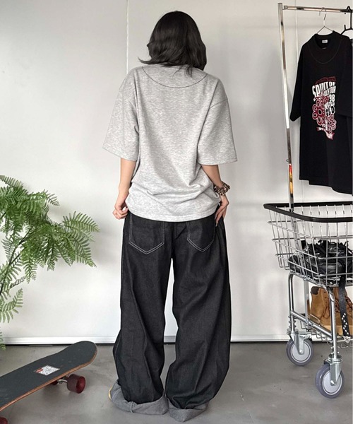 sedacle(セダクル)の「アソート裏毛カッティングTEE(Tシャツ/カットソー・レディース・ブラック/チャコールグレー/グレー/ネイビー・SMALL/LARGE/MEDIUM)」の14枚目の写真