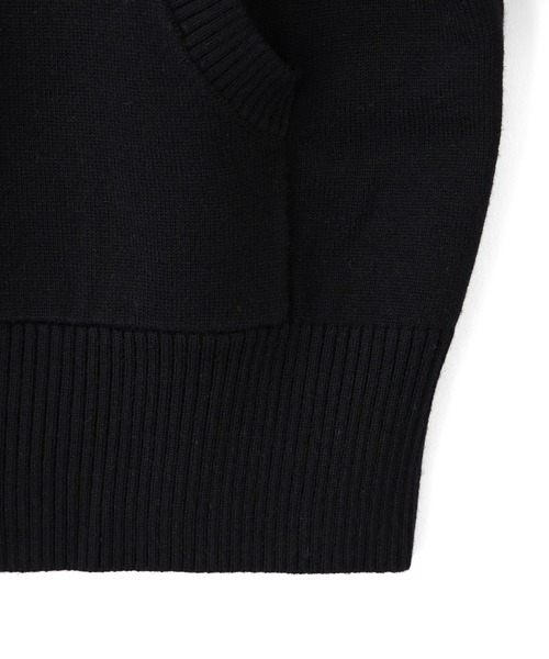 セール】NUMBERING JACQUARD ZIP UP KNIT TOP（ニット/セーター）｜X