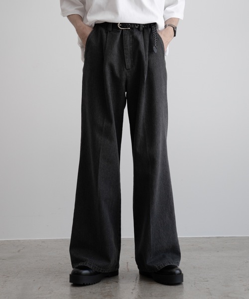 CASPER JOHN（キャスパージョン）の「13oz Flare denim pants/13オンスフレアデニムパンツ（デニムパンツ・メンズ・ブラック系その他/グレー/ブラック/ブラック系その他2/グレー系その他/ライトグレー・X-SMALL/SMALL/MEDIUM/LARGE）」の5枚目の写真