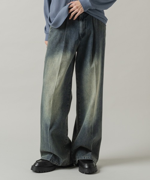 CASPER JOHN（キャスパージョン）の「13oz Flare denim pants/13オンスフレアデニムパンツ（デニムパンツ・メンズ・ブラック系その他/グレー/ブラック/ブラック系その他2/グレー系その他/ライトグレー/ブルー/サックスブルー・X-SMALL/SMALL/MEDIUM/LARGE）」の8枚目の写真