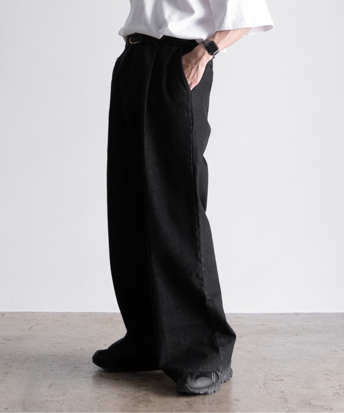 CASPER JOHN（キャスパージョン）の「13oz Flare denim pants/13オンスフレアデニムパンツ（デニムパンツ・メンズ・ブラック系その他/グレー/ブラック/ブラック系その他2/グレー系その他/ライトグレー・X-SMALL/SMALL/MEDIUM/LARGE）」の3枚目の写真