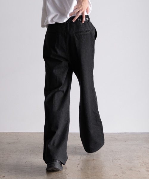 CASPER JOHN（キャスパージョン）の「13oz Flare denim pants/13オンスフレアデニムパンツ（デニムパンツ・メンズ・ブラック系その他/グレー/ブラック/ブラック系その他2/グレー系その他/ライトグレー・X-SMALL/SMALL/MEDIUM/LARGE）」の18枚目の写真