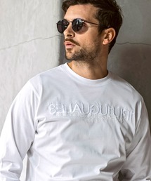 1PIU1UGUALE3 RELAX(ウノピゥウノウグァーレトレ リラックス)リバーシングロゴ スマートシルエット 長袖Tシャツ ロングTシャツ