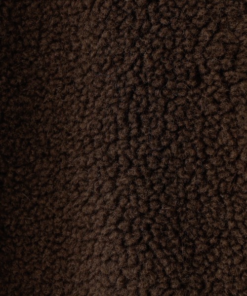 MICA&DEAL(マイカ&ディール)の「【MICA&DEAL /マイカアンドディール】リバーシブルVボア/リバーシブル/ボア/もこもこ/アウター【WEB限定】(ノーカラーコート・レディース・オフホワイト/ブラウン・フリー)」の11枚目の写真