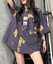 Figments（フィグメンツ）の「タイツキブリーチチェックシャツ（シャツ/ブラウス）」