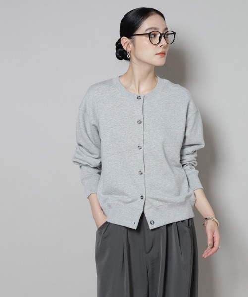 Russell Athletic（ラッセルアスレティック）の「RUSSELL ATHLETIC/別注 Mini Logo Sweat Cardigan（カーディガン/ボレロ・レディース・グレー/ホワイト/ブラウン・FREE）」の18枚目の写真