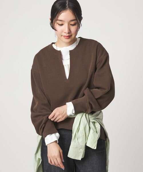 green label relaxing（グリーンレーベルリラクシング）の「【WEB限定】＜at ease＞ダブルフェイス プルオーバー カットソー（Tシャツ/カットソー・レディース・ブラック/ナチュラル・FREE）」の19枚目の写真