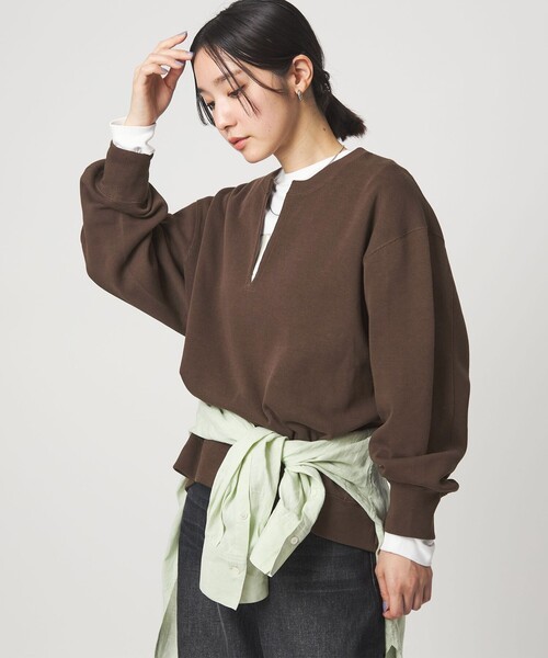 green label relaxing（グリーンレーベルリラクシング）の「【WEB限定】＜at ease＞ダブルフェイス プルオーバー カットソー（Tシャツ/カットソー・レディース・ブラック/ナチュラル・FREE）」の20枚目の写真