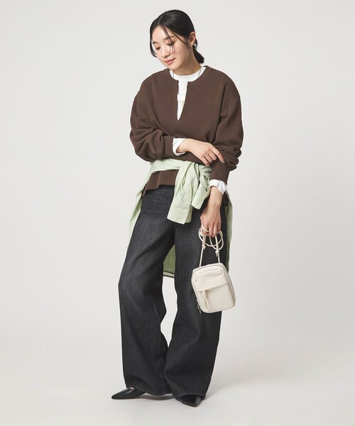 green label relaxing（グリーンレーベルリラクシング）の「【WEB限定】＜at ease＞ダブルフェイス プルオーバー カットソー（Tシャツ/カットソー・レディース・ブラック/ナチュラル・FREE）」の22枚目の写真