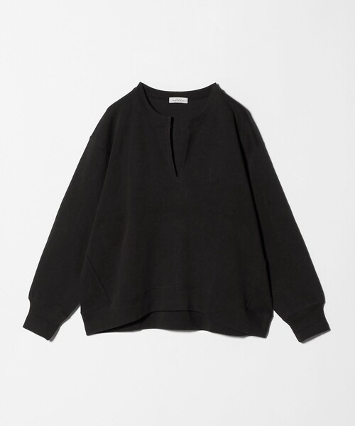 green label relaxing（グリーンレーベルリラクシング）の「【WEB限定】＜at ease＞ダブルフェイス プルオーバー カットソー（Tシャツ/カットソー・レディース・ブラック/ナチュラル・FREE）」の3枚目の写真