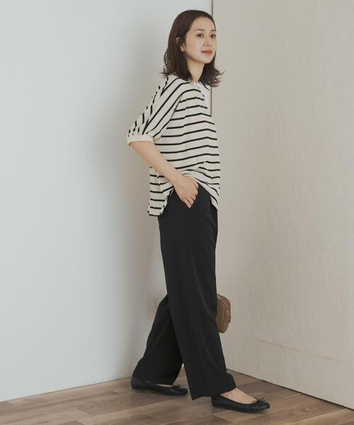 URBAN RESEARCH DOORS（アーバンリサーチドアーズ）の「『UR TECH』ドライツイルイージーパンツ（その他パンツ・レディース・ブラック/ベージュ系その他・SMALL/MEDIUM）」の7枚目の写真