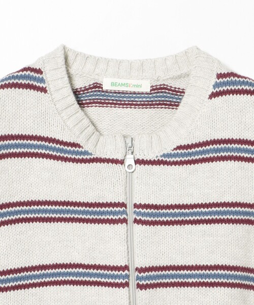 BEAMS mini（ビームスミニ）の「ボーダー ニット ベスト 2025FW（90～140cm）（ベスト・キッズ・ホワイト系その他5/ネイビー・(130~140)/M(110～120)/S(90～100)）」の10枚目の写真