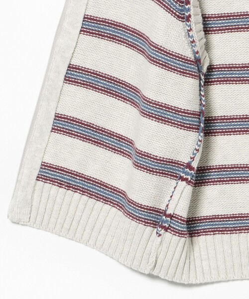 BEAMS mini（ビームスミニ）の「ボーダー ニット ベスト 2025FW（90～140cm）（ベスト・キッズ・ホワイト系その他5/ネイビー・(130~140)/M(110～120)/S(90～100)）」の12枚目の写真