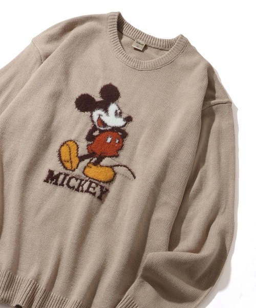 Disney（ディズニー）の「【Disney/ディズニー】アートワークデザイン ループ刺繍＆シャギー ジャガードニット（ニット/セーター・メンズ・オフホワイト/ネイビー/サックスブルー/グレイッシュベージュ・M/L/LL）」の16枚目の写真
