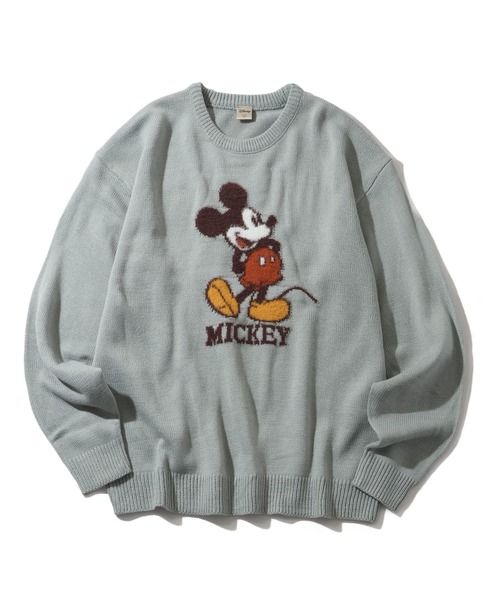 Disney（ディズニー）の「【Disney/ディズニー】アートワークデザイン ループ刺繍＆シャギー ジャガードニット（ニット/セーター・メンズ・オフホワイト/ネイビー/サックスブルー/グレイッシュベージュ・M/L/LL）」の13枚目の写真