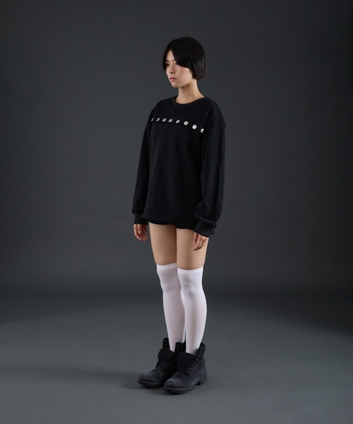 FTW(エフティダブリュー)の「STUDS BUTTON P/O(Tシャツ/カットソー・レディース・ブラック/グレー・SMALL/MEDIUM)」の9枚目の写真