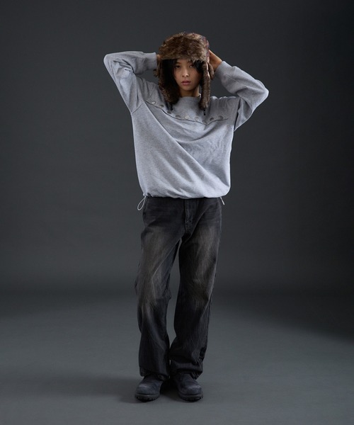 FTW(エフティダブリュー)の「STUDS BUTTON P/O(Tシャツ/カットソー・レディース・ブラック/グレー・SMALL/MEDIUM)」の17枚目の写真