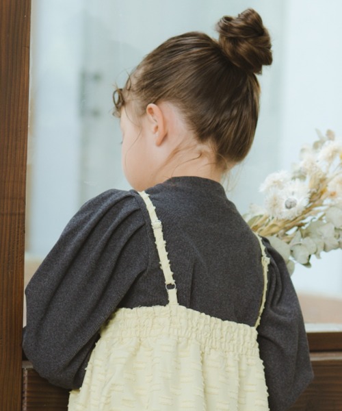 BRANSHES（ブランシェス）の「【プチレディ】キャミワンピース（ジャンパースカート・キッズ・オリーブ/ブラック・140/110/100/90/150/120/130）」の13枚目の写真