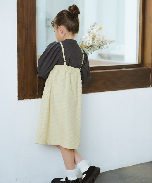 BRANSHES（ブランシェス）の「【プチレディ】キャミワンピース（ジャンパースカート・キッズ・オリーブ/ブラック・140/110/100/90/150/120/130）」の14枚目の写真