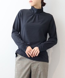 【L~6L 大きいサイズ】【プレスウォーム】天竺タートルネックTシャツ