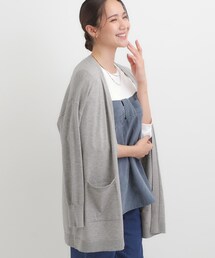 【洗える/体型カバー】もちもちタッチが心地よい トッパーカーディガン