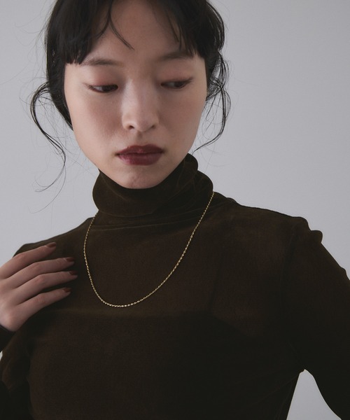 ADAM ET ROPE'（アダムエロペ）の「フロッキーチュールタートルネックプルオーバー（Tシャツ/カットソー・レディース・ダークブラウン/ホワイト系その他2/ブルー系その他6・FREE）」の13枚目の写真