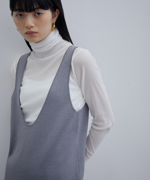 ADAM ET ROPE'（アダムエロペ）の「フロッキーチュールタートルネックプルオーバー（Tシャツ/カットソー・レディース・ダークブラウン/ホワイト系その他2/ブルー系その他6・FREE）」の14枚目の写真