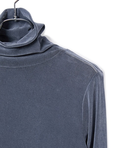 ADAM ET ROPE'（アダムエロペ）の「フロッキーチュールタートルネックプルオーバー（Tシャツ/カットソー・レディース・ダークブラウン/ホワイト系その他2/ブルー系その他6・FREE）」の19枚目の写真