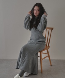 hoodie celestina sweat onepiece / フーディーチェレスティナスウェットワンピース