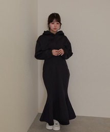hoodie celestina sweat onepiece / フーディーチェレスティナスウェットワンピース