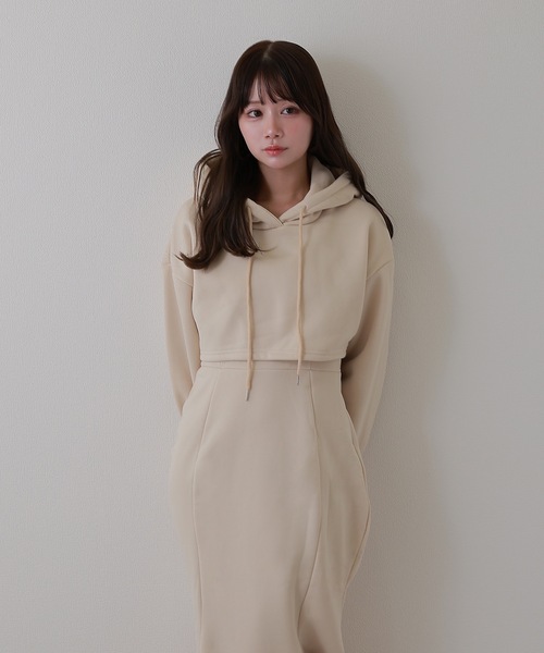 hoodie celestina sweat onepiece / フーディーチェレスティナ