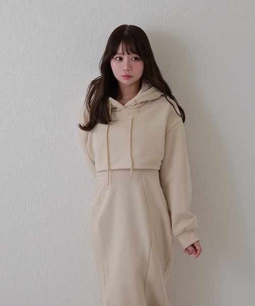 hoodie celestina sweat onepiece / フーディーチェレスティナ