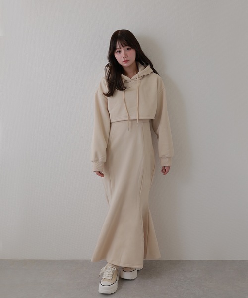 hoodie celestina sweat onepiece / フーディーチェレスティナ