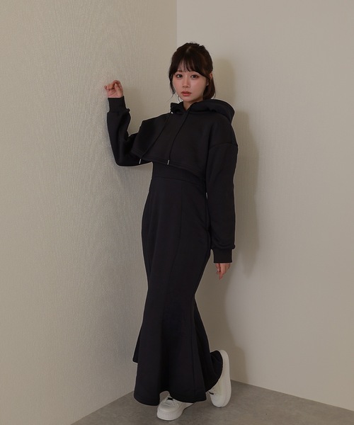 hoodie celestina sweat onepiece / フーディーチェレスティナ