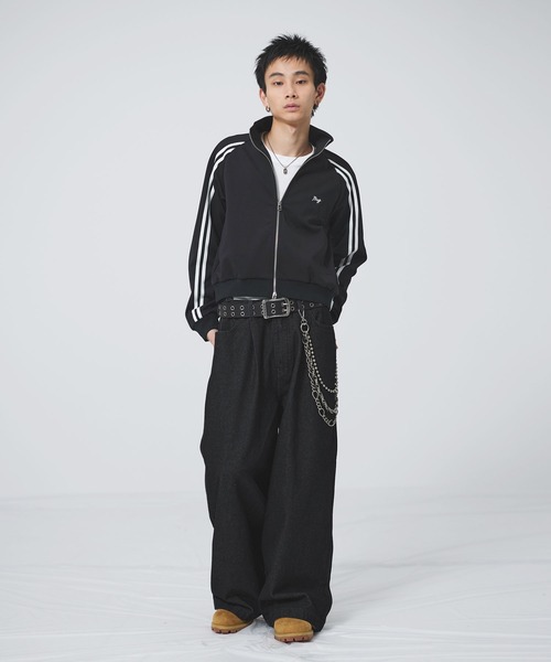 MSG(エムエスジー)の「ワイドタックマルチカラーデニム【UNISEX】(デニムパンツ・メンズ・レッド/ブラック系/ブルー/ブラック/ライトブルー・S/M/L/XL)」の6枚目の写真