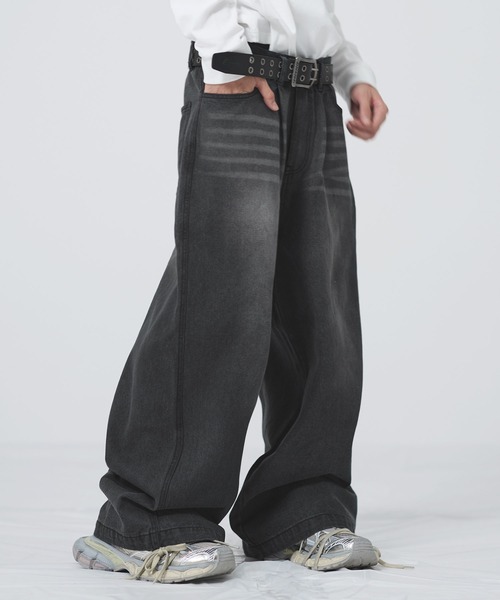 ワイドタックマルチカラーデニム【UNISEX】（デニムパンツ）｜MSG