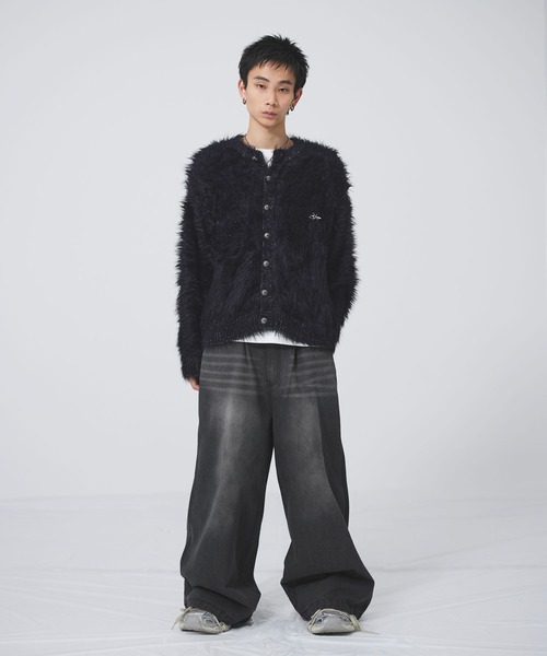 MSG(エムエスジー)の「ワイドタックマルチカラーデニム【UNISEX】(デニムパンツ・メンズ・レッド/ブラック系/ブルー/ブラック/ライトブルー・S/M/L/XL)」の21枚目の写真