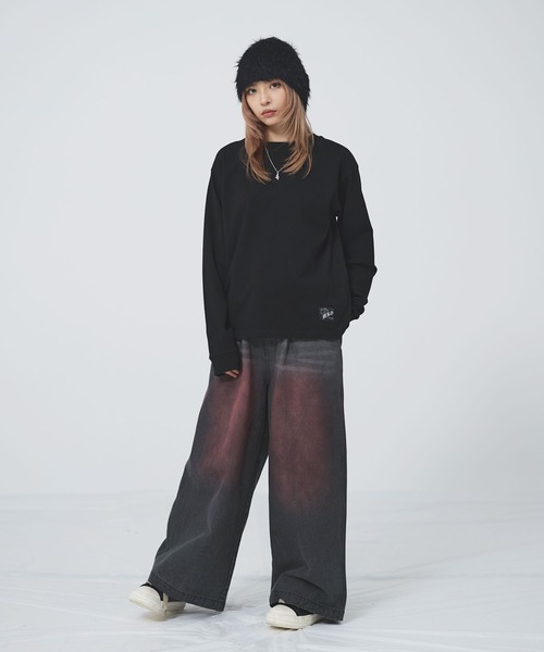 ワイドタックマルチカラーデニム【UNISEX】（デニムパンツ