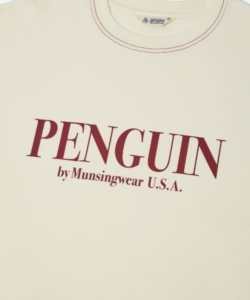 penguin BY MUNSINGWEAR（ペンギン バイ マンシングウェア）の「COLOR STITCH T-SHIRT（Tシャツ/カットソー・メンズ・ブラック/ホワイト・M/XL/S/L）」の3枚目の写真