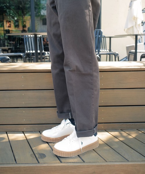 U.S. POLO ASSN.(ユーエスポロアッスン)の「【U.S. POLO ASSN./ユーエスポロアッスン】【上質なPUレザーの高級感】厚底ボリュームソール ワンポイント ローカットスニーカー(スニーカー・メンズ・ホワイト/ネイビー/ブラック・25cm/26cm/26.5cm/27cm/25.5cm)」の7枚目の写真