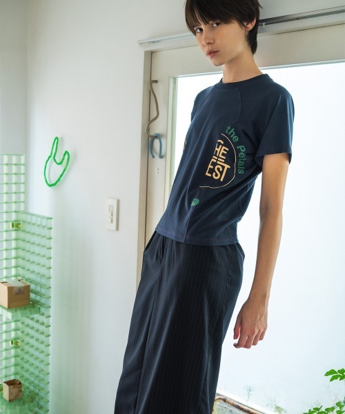 soduk(スドーク)の「【soduk】the best college t-shirt(Tシャツ/カットソー・レディース・ネイビー/ホワイト/グレー・ONE SIZE)」の3枚目の写真