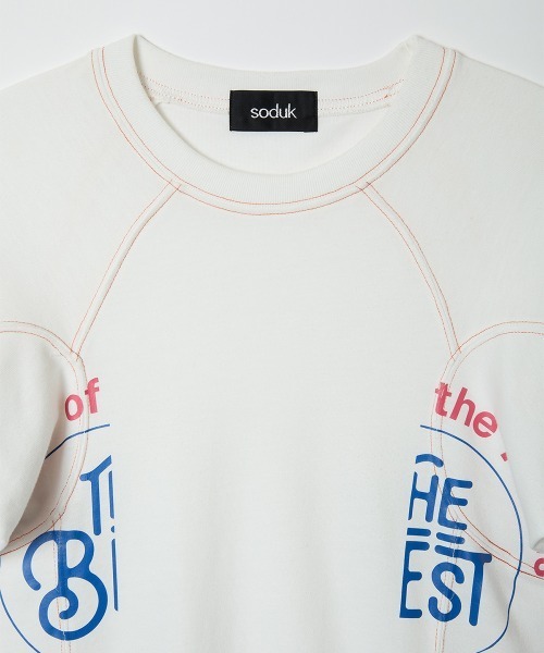 soduk(スドーク)の「【soduk】the best college t-shirt(Tシャツ/カットソー・レディース・ネイビー/ホワイト/グレー・ONE SIZE)」の4枚目の写真