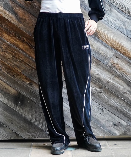 セール】VELOUR TRACK PANTS/THRASHER スラッシャー ベロア トラック