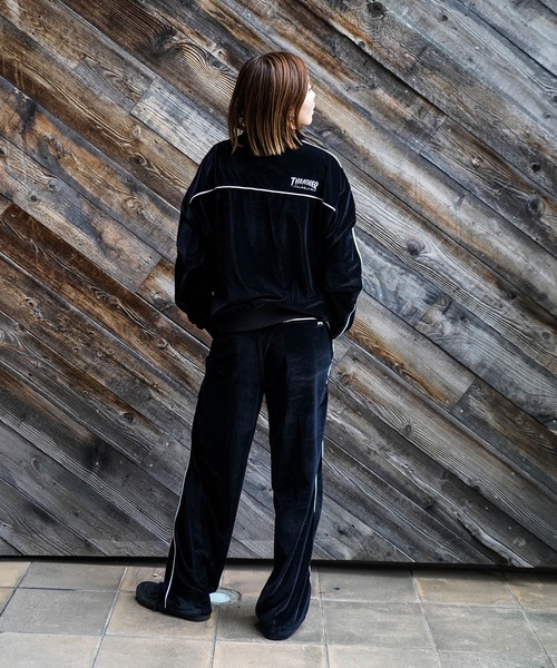 セール】VELOUR TRACK PANTS/THRASHER スラッシャー ベロア トラック