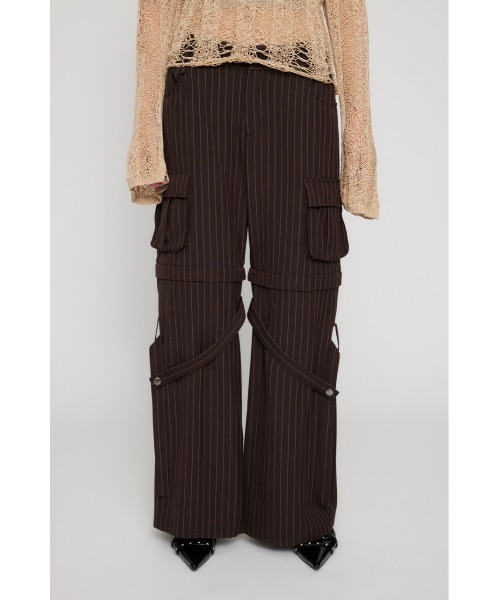 LAGUA GEM（ラグアジェム）の「STRIPE CARGO スラックス（スラックス・レディース・ブラック/ブラウン・X-SMALL/SMALL/MEDIUM）」の6枚目の写真