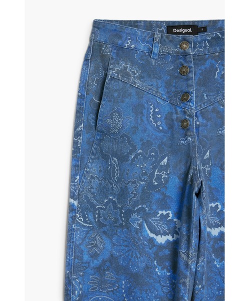 Desigual（デシグアル）の「ペイズリー柄のサージパンツ（その他パンツ・レディース・ブルー・S/M/L/XS/XL）」の2枚目の写真