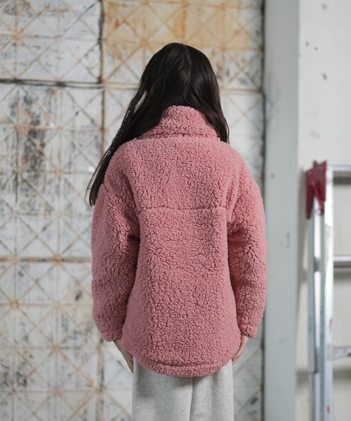 ROXY(ロキシー)の「ROXY/ロキシー アウター キッズ ボア ジャケット 撥水加工 中綿 MINI BELLIS BOA JACKET TJK254081(その他アウター・キッズ・コーラル/ナチュラル・150cm/140cm/130cm/120cm)」の11枚目の写真