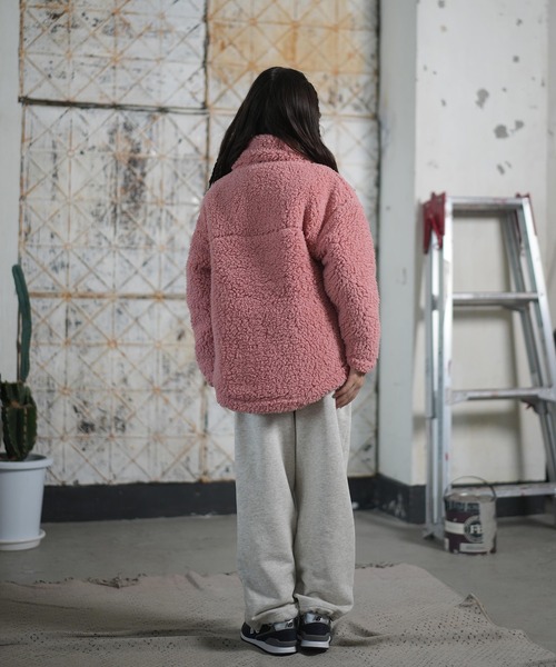 ROXY(ロキシー)の「ROXY/ロキシー アウター キッズ ボア ジャケット 撥水加工 中綿 MINI BELLIS BOA JACKET TJK254081(その他アウター・キッズ・コーラル/ナチュラル・150cm/140cm/130cm/120cm)」の14枚目の写真